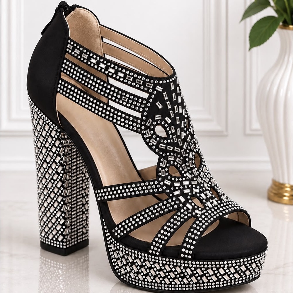 Brand New Gorgeous Rhinestones High Heels